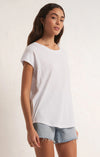 Z Supply Laid Back Slub Top in White or Creamsicle