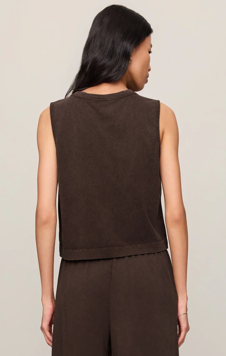 Z Supply Sloane Jersey Muscle - Dark Chocolate