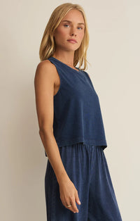 Z Supply Sloane Jersey Denim Muscle - Indigo