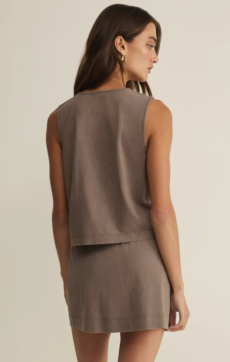 Z Supply Noelle Jersey Top - Perfectly Taupe