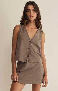 Z Supply Noelle Jersey Top - Perfectly Taupe