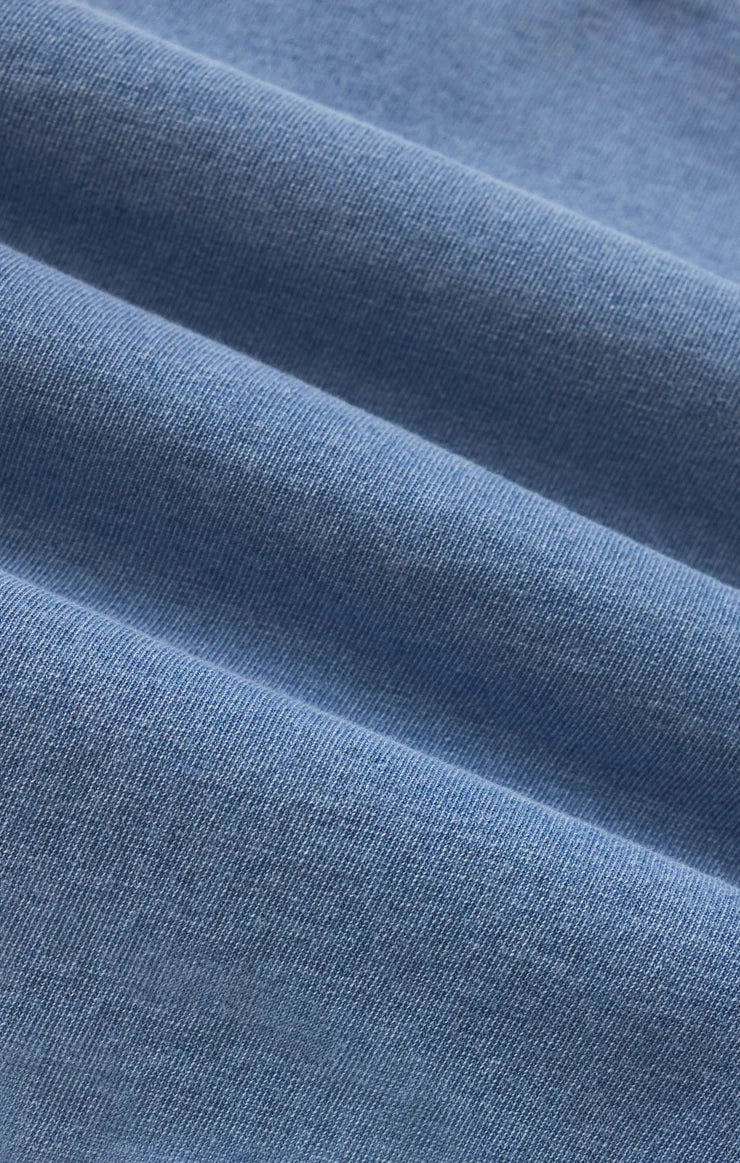 Z Supply Reese Button Down Jersey Denim Top