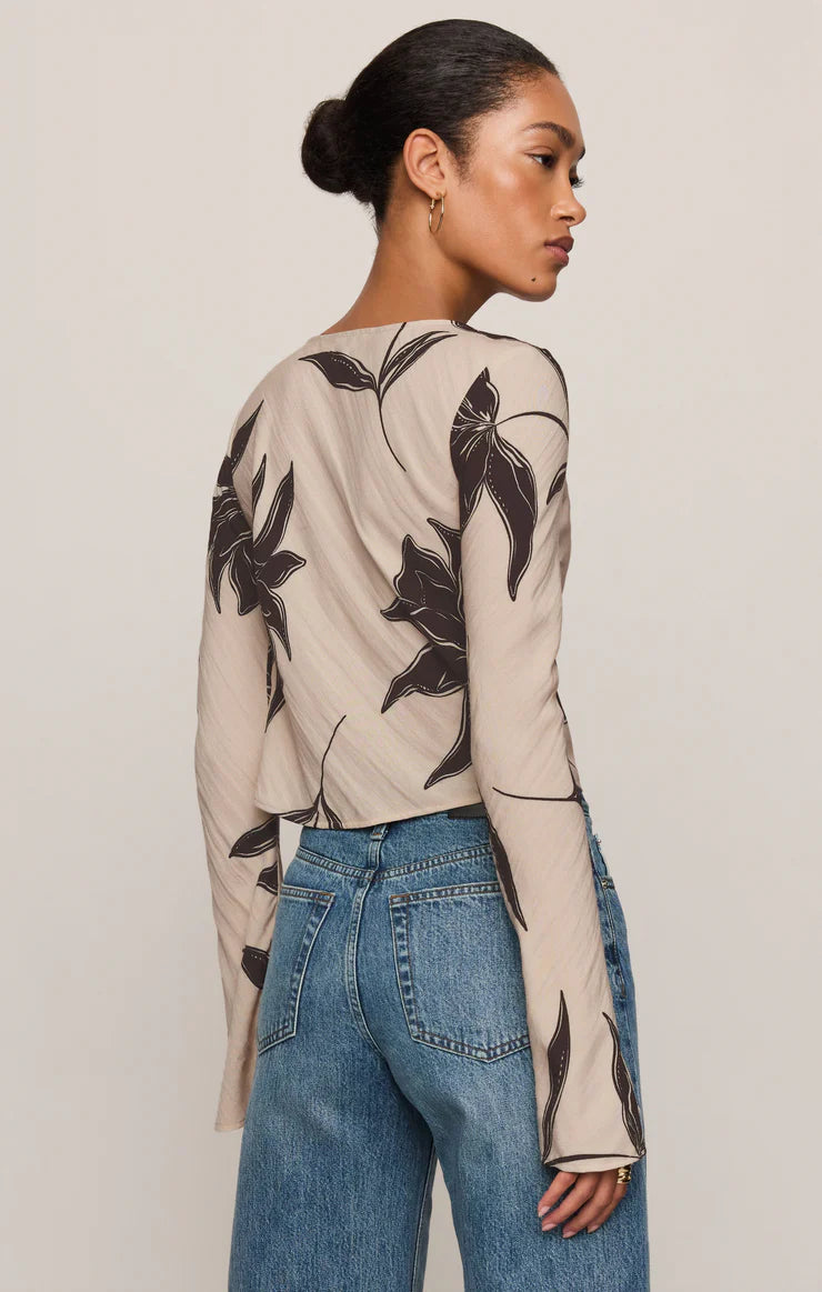 Z Supply Nia Clem Floral Top - Soft Ecru