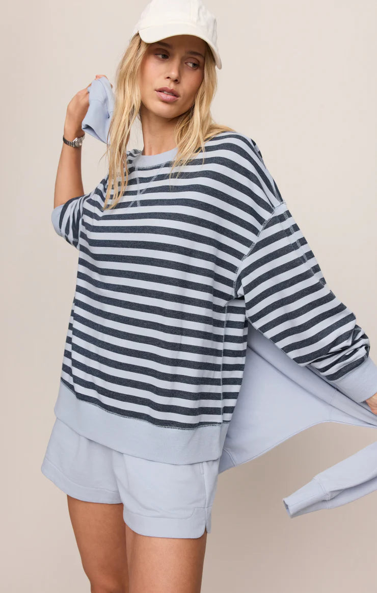 Z Supply The Everyday Striped Crew - Eclipse