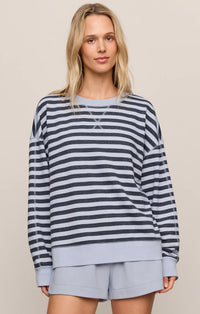 Z Supply The Everyday Striped Crew - Eclipse