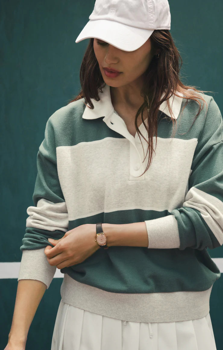 Z Supply Study Break Polo Sweatshirt