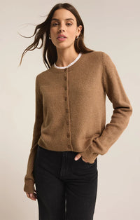 Z Supply Metallic Cardi in Campfire