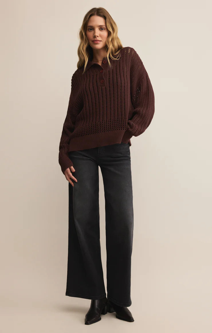 Z Supply Looking Glass Polo Sweater