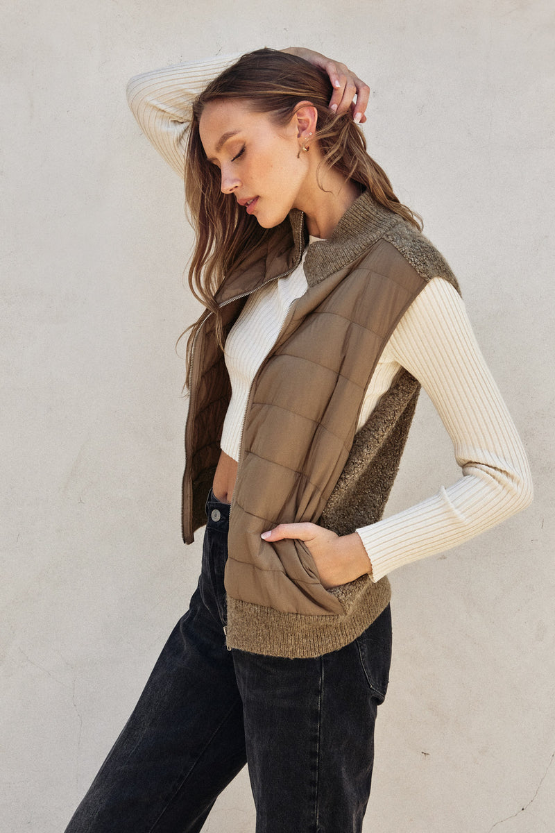 Freyja Sage Sherpa Vest