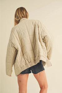 Dolly Quilted Jacket in Bone