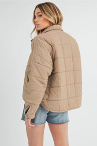 Bebe Puffer Jacket in Beige