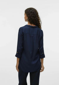 Vero Moda Bumpy Navy Blouse