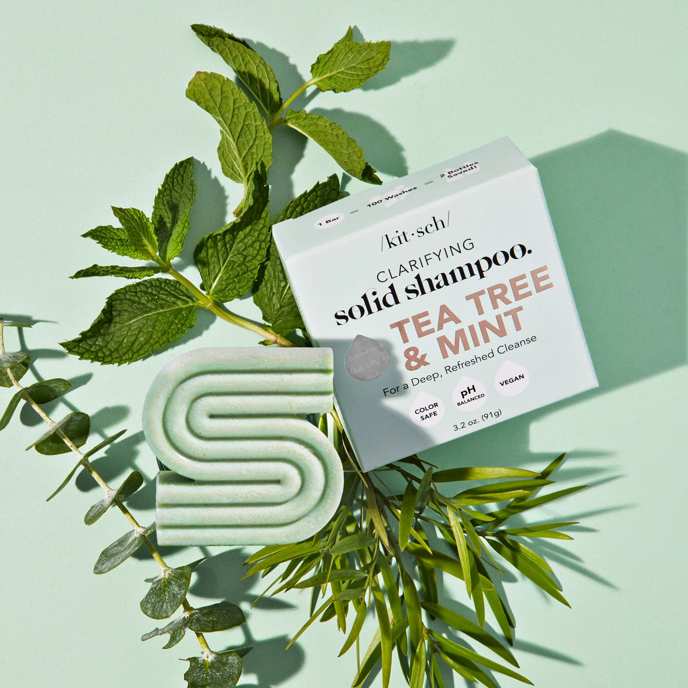 Kitsch Tea Tree Mint Clarifying Shampoo Bar