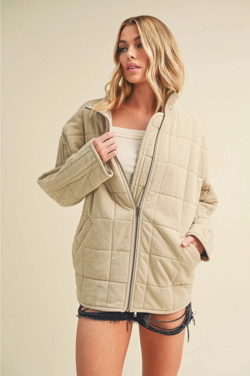 Dolly Quilted Jacket in Bone