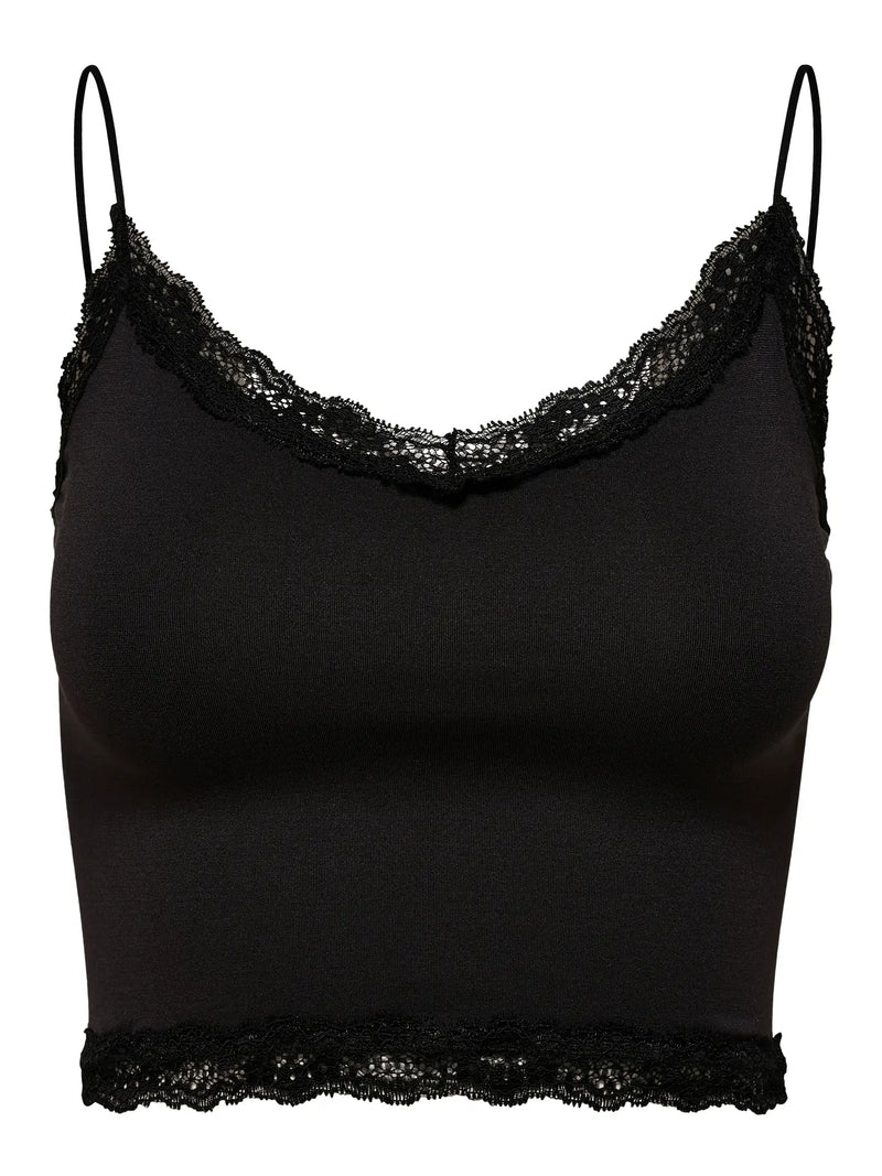 Only Vicky Lace Cropped Top Bra