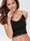 Only Vicky Lace Cropped Top Bra