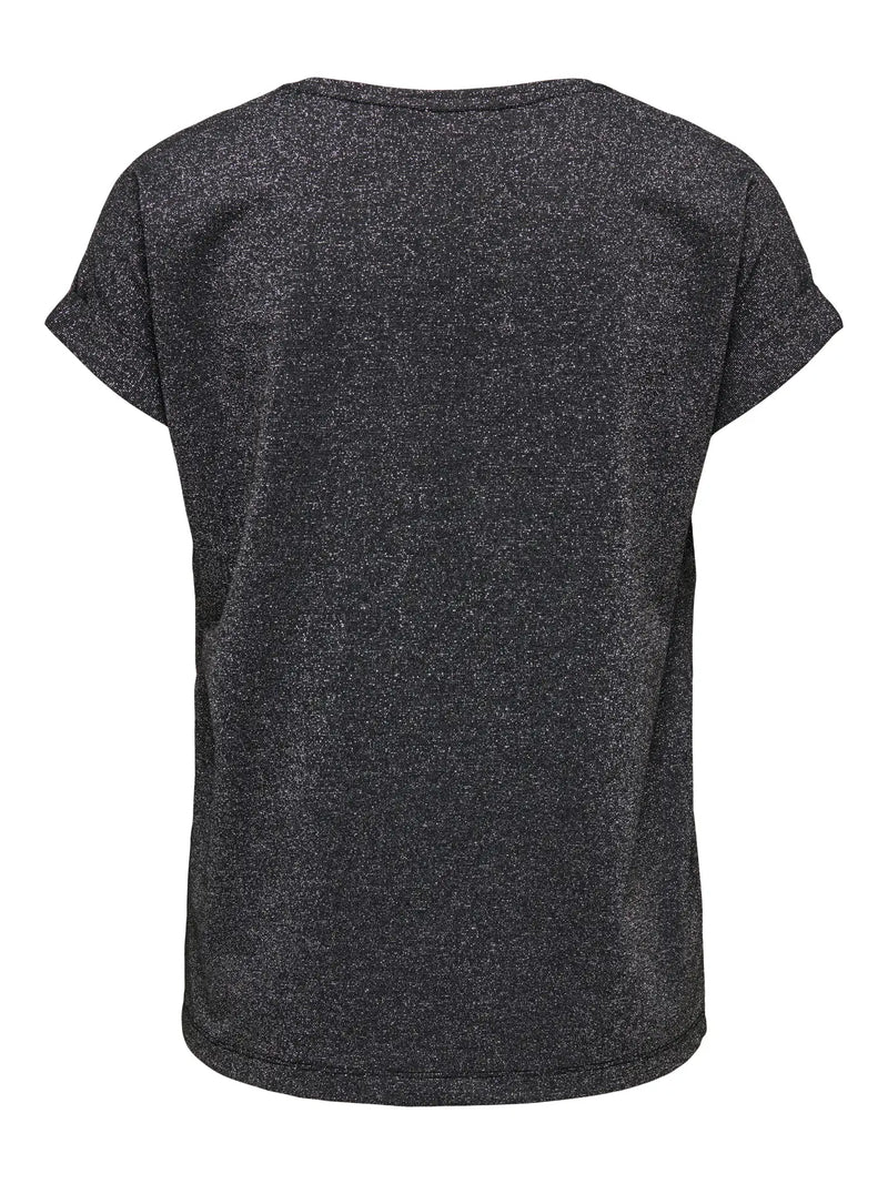 Only Black Glitter Top