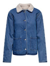 Only Allison Teddy Denim Shearling Coat