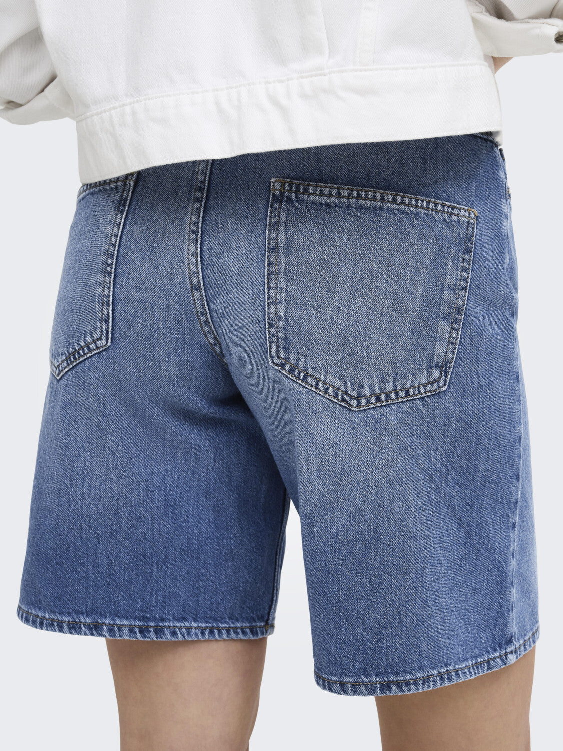 Only Lumi Mom Shorts Blue Indigo