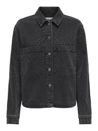 Only Cassie Rhinestone Denim Shirt