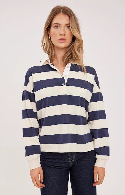 Gentle Fawn Britt Stripe Top Collared L/S