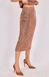 Sadie & Sage Sky High Midi Sequin Skirt