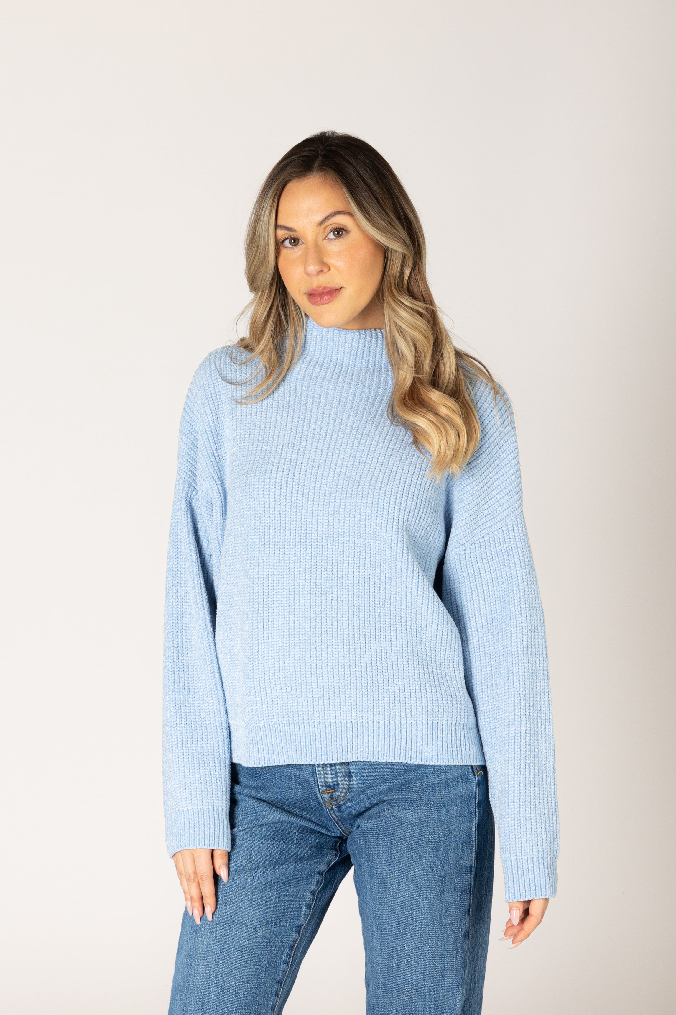 Lyla & Lux Chenille Mock Neck