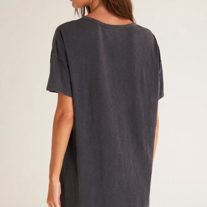 Z Supply The Relaxed T-Shirt Dress in Vintage Black
