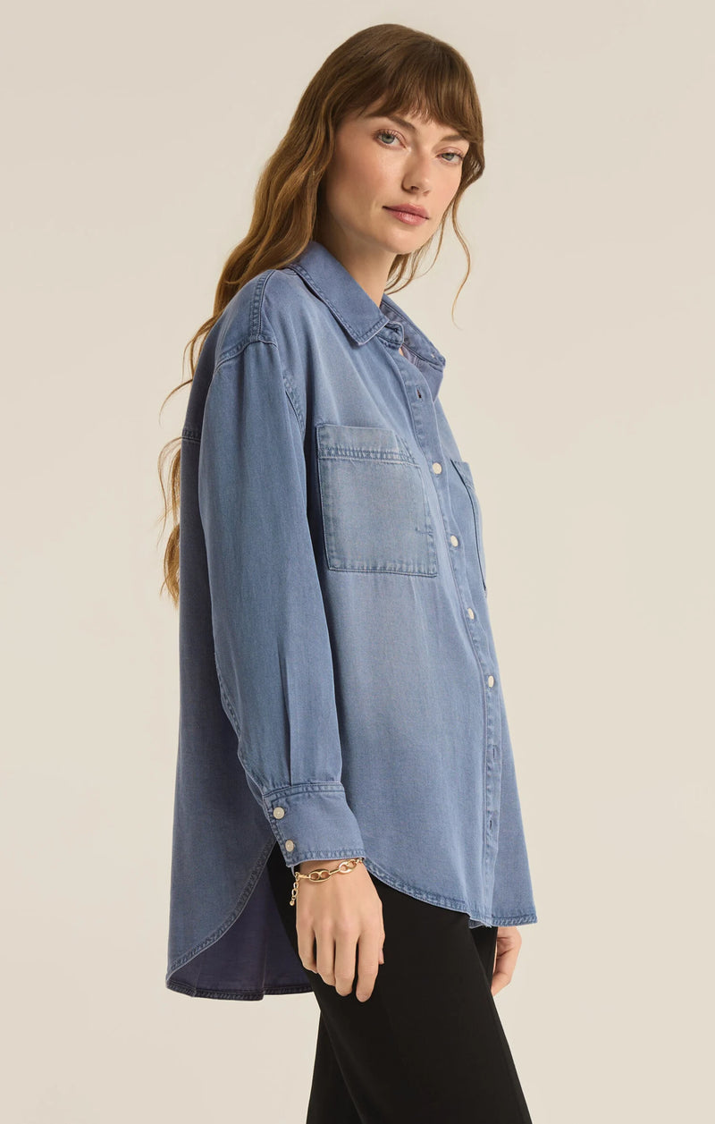 Z Supply Colbie Chambray Top